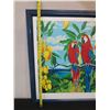 Image 11 : Talking Story Parrot Print 306/500 by Ari Vanderschoot, Framed & Matted 30" x 34"