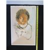 Image 7 : Original Artwork by John Young, Abstract Child w/ Flowers, Unframed 14" x 22"