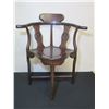 Image 2 : Wooden Carved Triangular Chair 20" x 24" x 33"H
