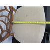 Image 10 : Wooden Chair w/ Upholstered Seat & Rounded Filigree Backrest 16" x 21" x 37"H