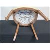 Image 8 : Wooden Chair w/ Upholstered Seat & Rounded Filigree Backrest 16" x 21" x 37"H