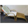 Image 1 : Rattan Chair w/ Ottoman & Back/Seat Cushion 20" x 22" x 35"H