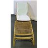 Image 2 : Rattan Chair w/ Ottoman & Back/Seat Cushion 20" x 22" x 35"H
