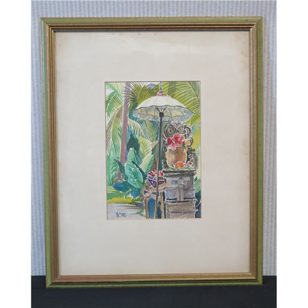 A Roadside Shrine by Hope Hayward 1979, Framed & Matted 16" x 21"