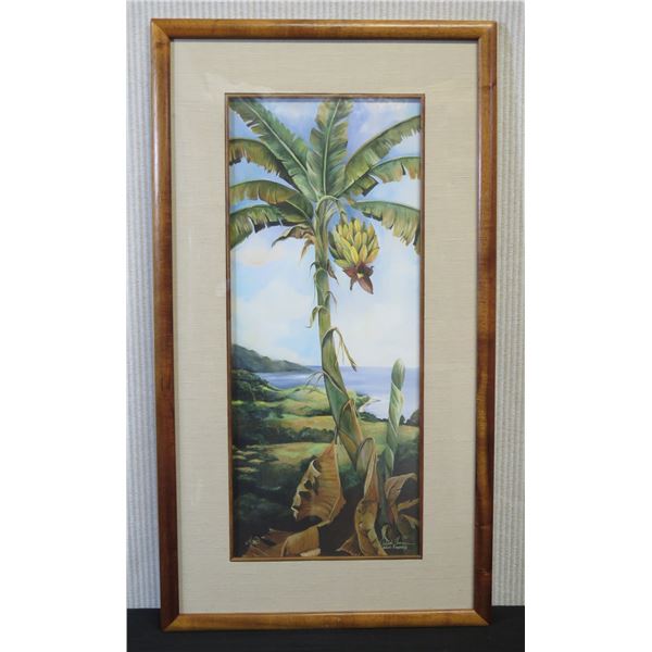 Bananas at Cooks Landing Giclee Artwork by Deborah Thompson '98 w/ COA, Framed & Matted 17" x 32"