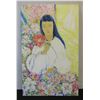 Image 1 : Original Oil On Canvas Painting, Korean Flower Girl by Robert Sweet 1973, Unframed 30" x 48"