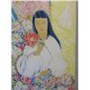 Image 2 : Original Oil On Canvas Painting, Korean Flower Girl by Robert Sweet 1973, Unframed 30" x 48"