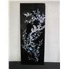 Image 2 : Qty 4 Black Lacquered Panels with Inlays, 8" x 19" (each)