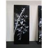 Image 3 : Qty 4 Black Lacquered Panels with Inlays, 8" x 19" (each)