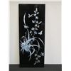 Image 5 : Qty 4 Black Lacquered Panels with Inlays, 8" x 19" (each)
