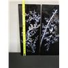 Image 9 : Qty 4 Black Lacquered Panels with Inlays, 8" x 19" (each)