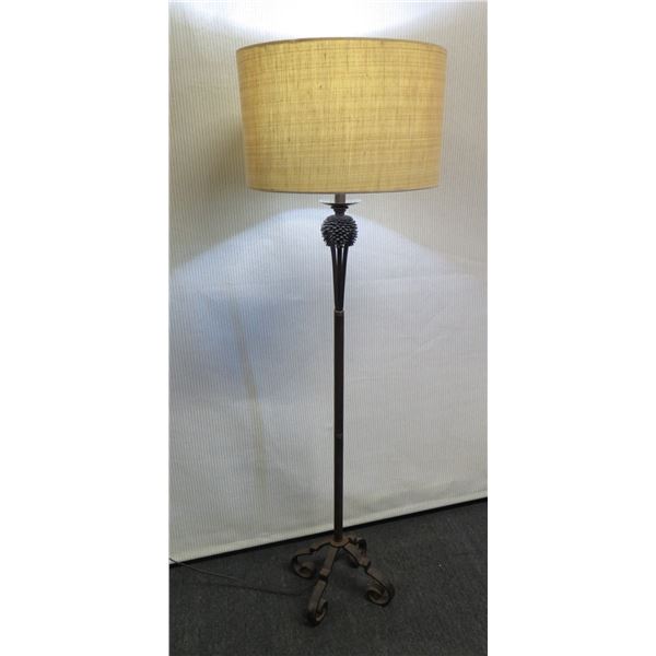 Metal Pole Floor Lamp w/ Shade 14" Dia, 57"H