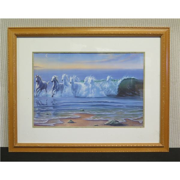 Wild Waters Art Print by Jim Warren, Framed & Matted 26" x 20"