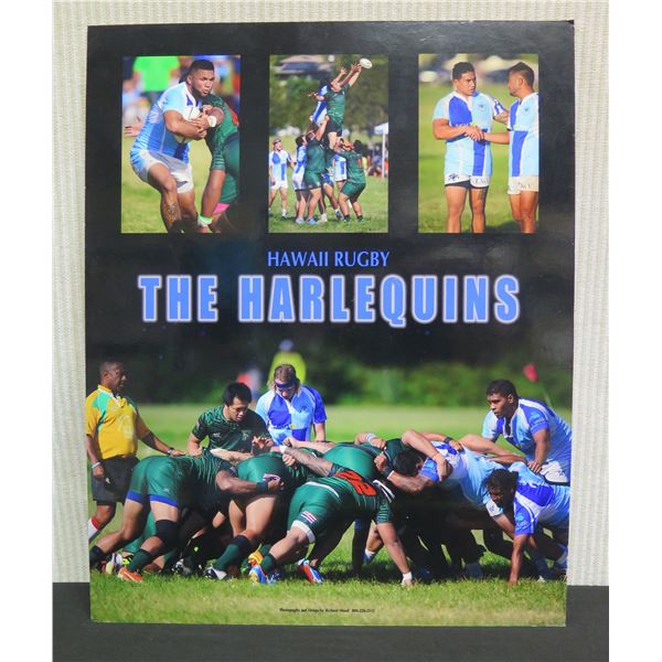 Hawaii Rugby The Harlequins Poster by Richard Wood, Unframed 16" x 20"