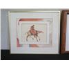 Image 2 : Qty 2 Horse Artwork: Rider & Photographic Image, Framed, Misc Sizes