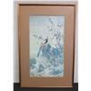Image 1 : Flowers and Birds Hanging Scroll by Hsiao Yung, Framed & Matted 16" x 23"