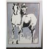 Image 2 : Abstract Artwork, Rider on Horseback by Luigi Fumagalli, Framed & Matted 38" x 47"