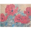 Image 2 : Floral Artwork by David Lee '78, Framed & Matted 34" x 28" (glass cracked)