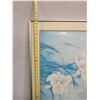 Image 8 : Floral Artwork by David Lee '78, Framed & Matted 26" x 36"
