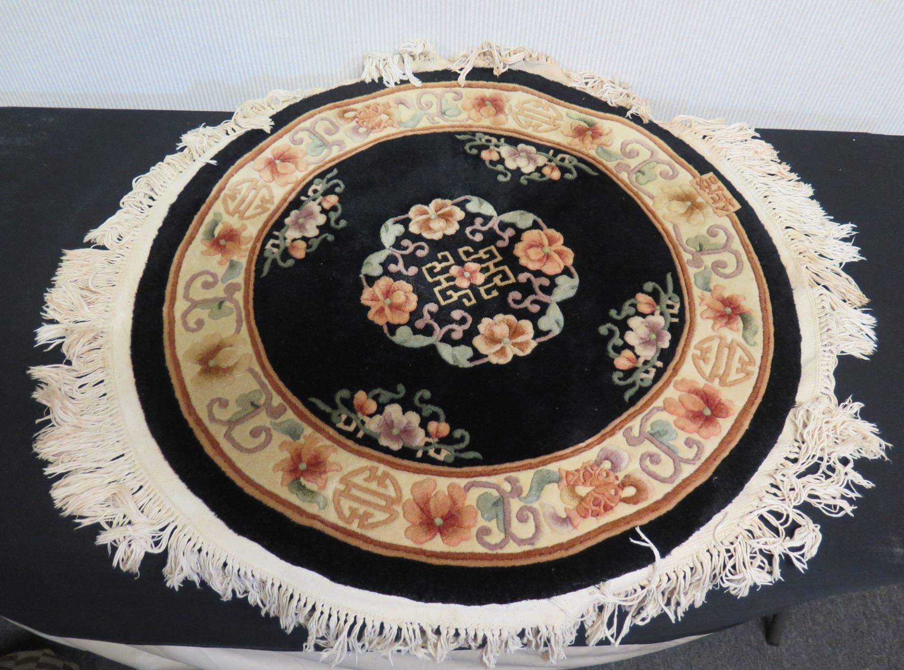 40 Inch Round Rug Round Fringed Area Rug 40