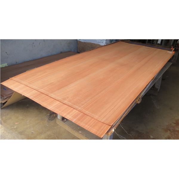 Qty 2 Khaya Extra Face Wood Veneer Sheets 4' x 10'