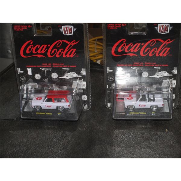 2 Coca Cola Die Cast Cars