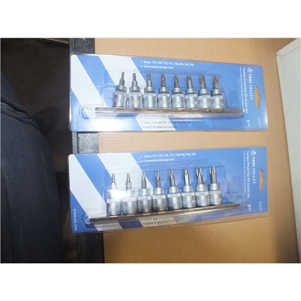 2 9pc Star Bit Socket Sets
