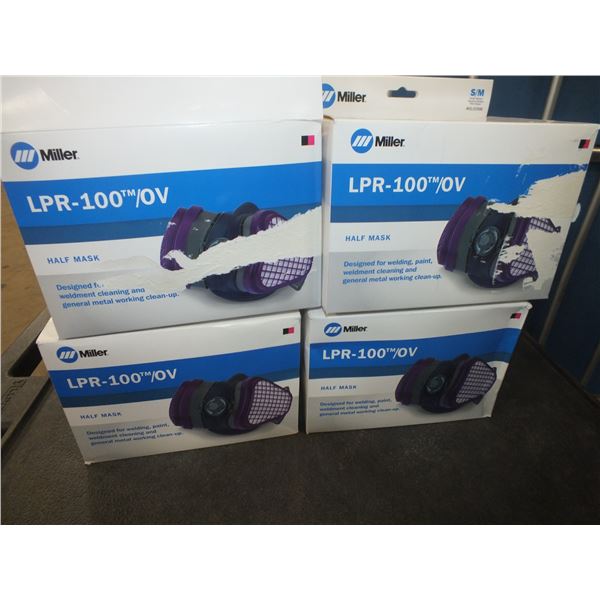 4 Miller LPR-100/ OV Half Mask w/ Filters