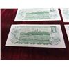 Image 8 : 4 Uncirculated 1973 $1 Bills with Consecutive Serial Numbers 
