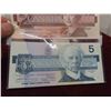 Image 3 : Canada 2.00 & 5.00 Bank Notes 1986 Year Mint Condition 