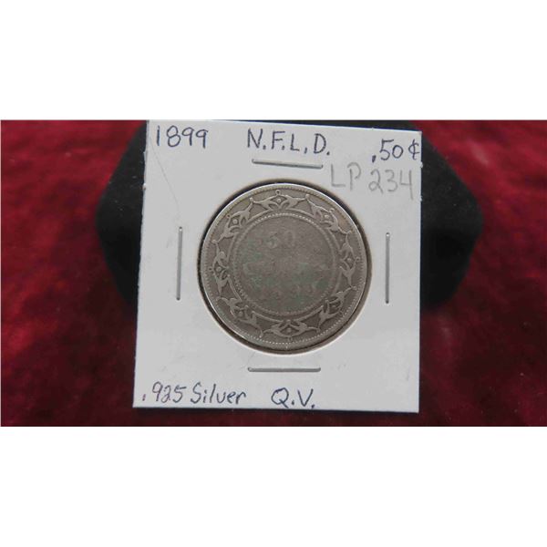 Newfoundland 1899 Half Dollar QV .925 Silver 