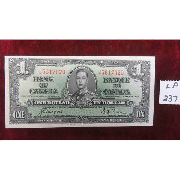 Canada 1937 One Dollar Note Coyne/Towers N.Mint Condition