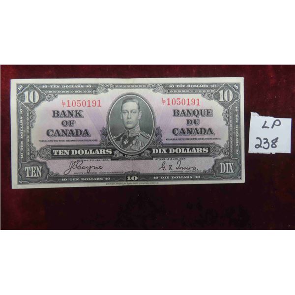 Canada 1937 Ten Dollar Note Coyne/Towers N.Mint Condition
