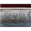 Image 4 : Canada 1954 Five Dollar Note Beattie/Rasminsky N.Mint Condition