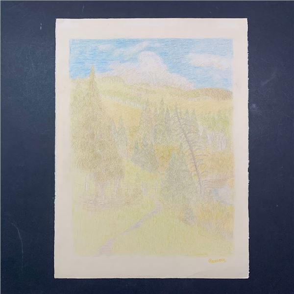 Charles Mitchell, Untitled, Original Pastel on Paper