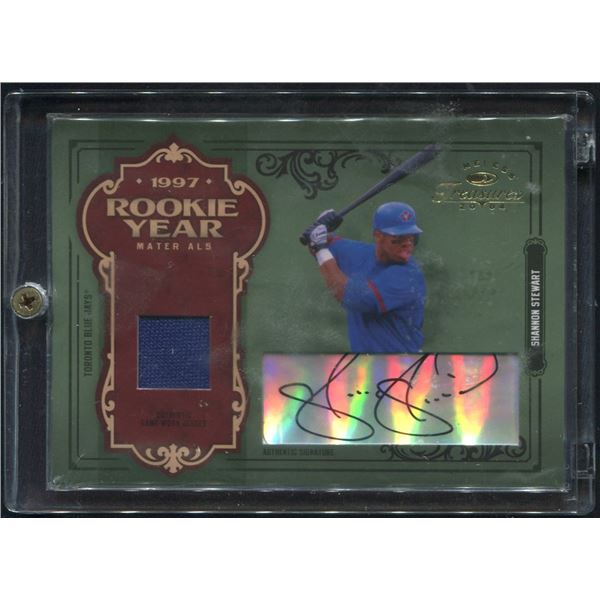 Shannon Stewart 2004 Donruss Game Worn Baseball Jersey Piece Card