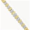 Image 4 : Vintage 18K TT Gold 1.50 ctw Pave Diamond & Polished Graduated Oval Link Bracele