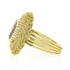 Image 6 : Vintage 18K Gold Oval Aquamarine Solitaire Braided Hand Wire Work Cocktail Ring