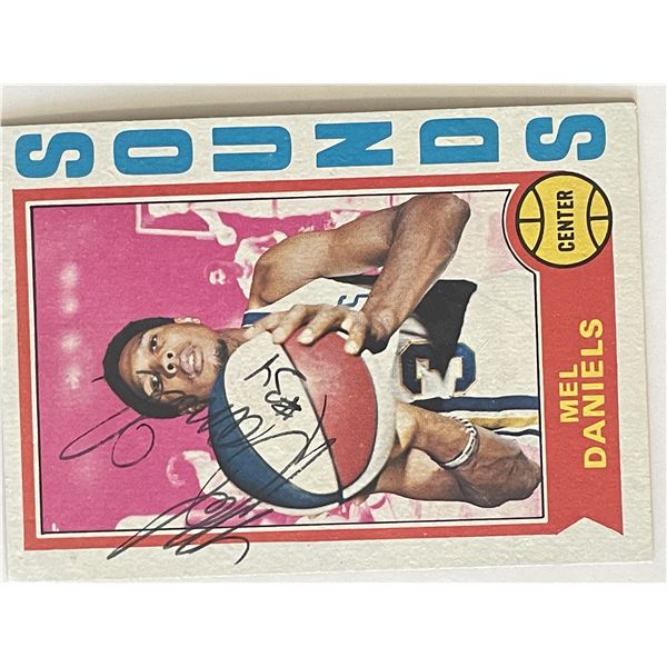 Memphis Sounds Mel Daniels 1970 Topps #192  signed trading card