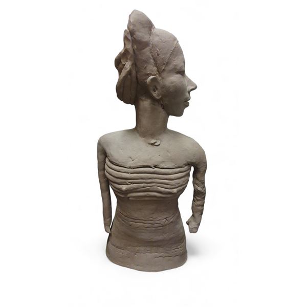 Untitled - figure with head turned w/Ceramic (Michener, Sally)