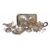Image 1 : Group of misc silverware including - serving tray, serving tray lid, tea pot, gravy pot, cream and s