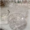 Image 2 : Group of various glassware including - cups, storage jar, bowls, tray, etc. (Big jar is broken)
