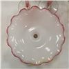 Image 2 : Group of misc including - Pink Glass (Possibly Murano) Vases , Glass Holder, Large Glass Storage Jar