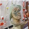 Image 2 : Untitled - Jester like head on Abstract Plynth Ceramic, oil (Broken base, mold throughout Michener, 