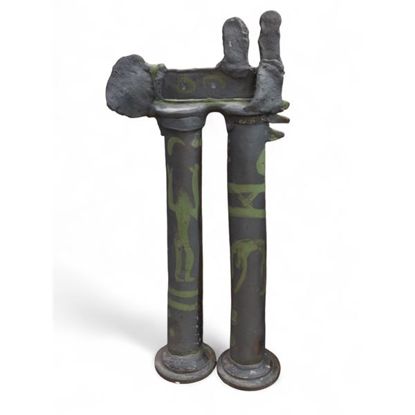 Untitled - two-legged standing form IV w/Ceramic, oil (Michener, Sally)
