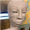 Image 2 : Group of Untitled - male figure with distorted face w/Ceramic, Untitled - blue, red, yellow planter 