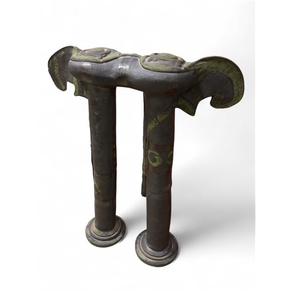 Untitled - two-legged standing form VIII w/Ceramic, oil (Michener, Sally)