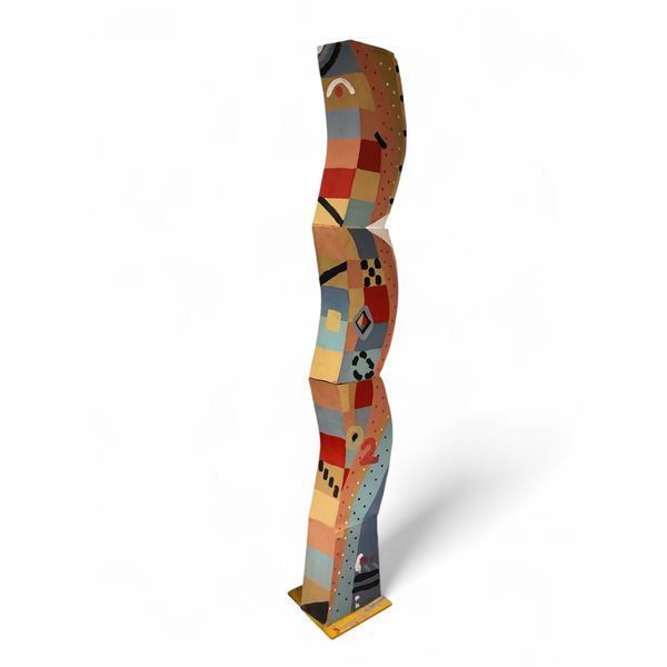 Untitled - wavy, patterned prism w/ Ceramic, oil (Michener, Sally)
