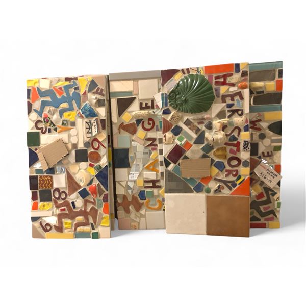 Untitled Mosaic Panel Ceramic tile on board (Michener, Sally) #'s 12,18, 16, 1, 14