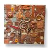Image 1 : Plywood panel (Part 1 of 8) w/Wood, handmade ceramic tile, ceramic shards (Michener, Sally)